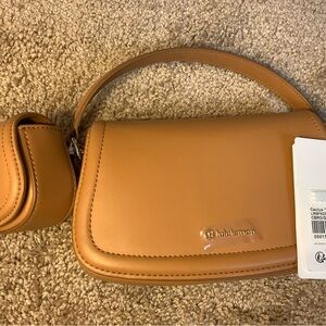 lululemon athletica Chestnut brown Mini Shoulder Bag with Removable Pouch